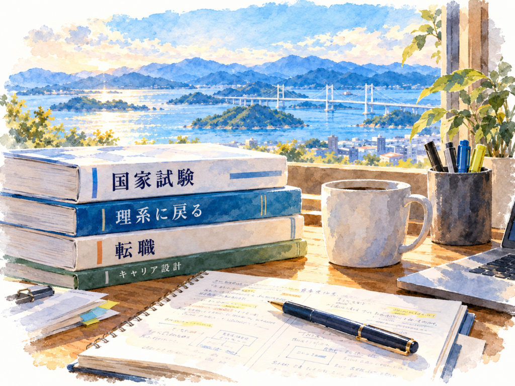 資格試験の本とノート