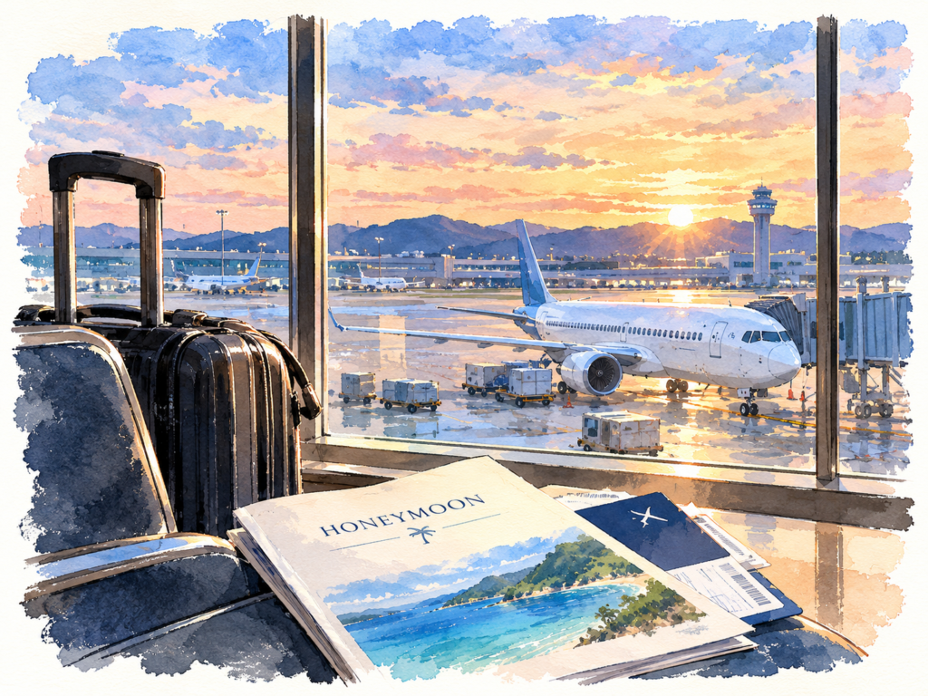 空港とハネムーン